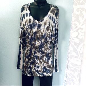 PARTY Tie Dye Knit Dolman Sleeve Tunic Sweater Size Small